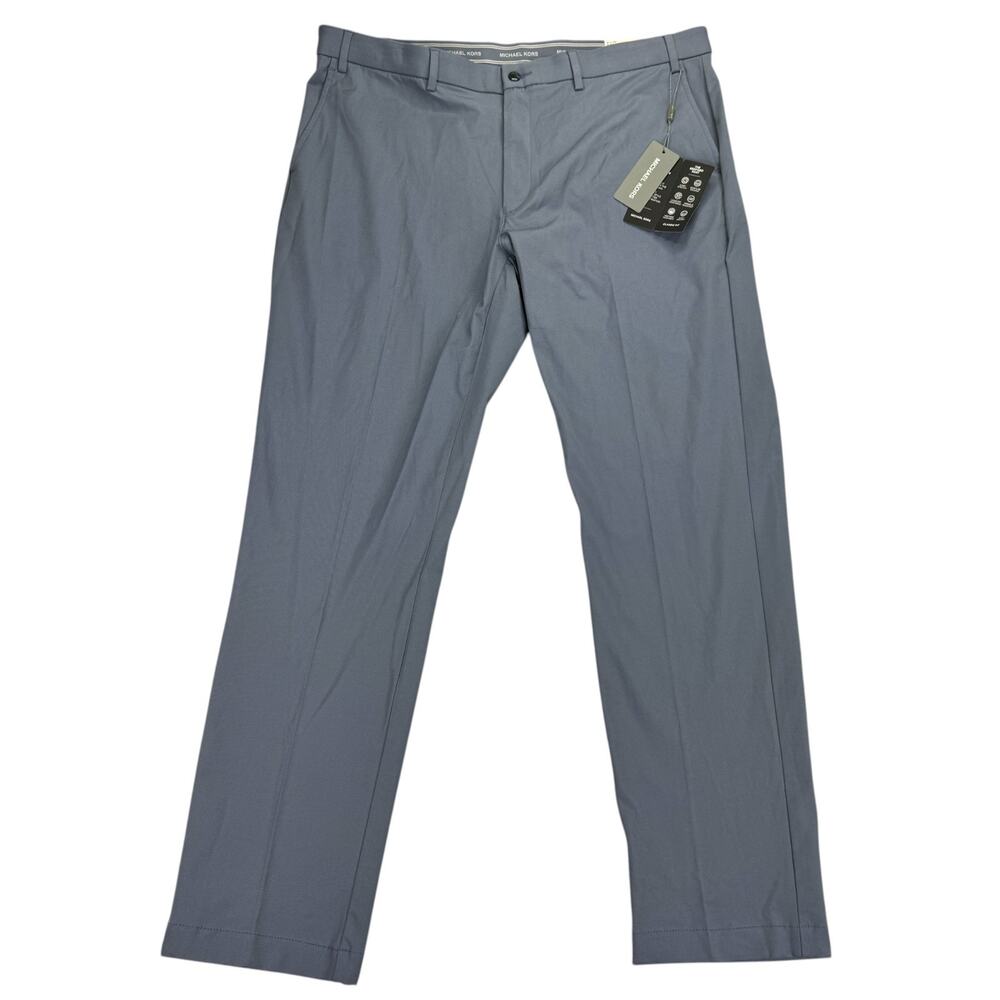 Michael Kors Mens Major Classic Fit Stretch Performance Pants Ash Blue 40x32